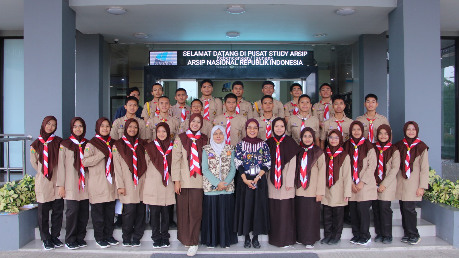 BAST ANRI Sambut Gugus Pramuka SMA Modal Bangsa Aceh, Tingkatkan Literasi Arsip dan Mitigasi Bencana